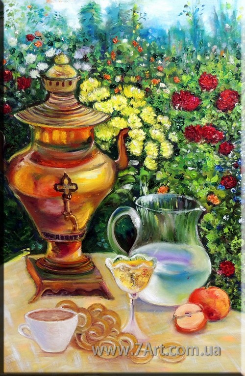 Самовар Картина маслом